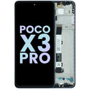 Pantalla LCD original Xiaomi Poco X3 Pro azul, display de repuesto para reparación de pantalla rota.