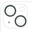 Aro de cámara trasera verde para iPhone 13 / 13 Mini, repuesto para reparación de dos piezas.