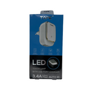 TOPK Cubo Cargador 3 Usb Con Luz Led  Blanco 3.4A