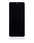 Pantalla OLED con marco para Samsung Galaxy A51 5G (A516 / 2020) Prism Cube Pink