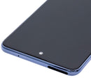 Pantalla refurbished negra para LG Q92 5G / Q920 con frame, lista para repuesto y reparación.