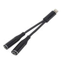 ROCK ADAPTADOR LIGHTNING A 3.5 2 EN 1	NEGRO