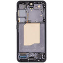 Pantalla OLED con marco para Samsung Galaxy S25 5G SM-S921U, azul y negro, repuesto Aftermarket Plus.