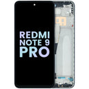 Pantalla LCD gris genuina para Xiaomi Redmi Note 9 Pro con marco, ideal para reparación de pantalla rota.