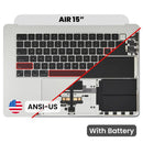 Tapa superior plateada OEM con batería y teclado ANSI US para MacBook Air 15" A3114 (2024).
