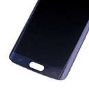 Pantalla Samsung Galaxy S6 Edge usada, color negro, display AMOLED con bisel para reparación de pantalla rota.
