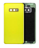 Tapa trasera con lente de camara Samsung Galaxy S10E (No Logo) (Aftermarket Plus) (Amarillo canario)