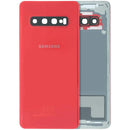 Tapa trasera original Samsung Galaxy S10 roja, back cover de repuesto para modelos SM-G973F.