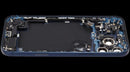 Tapa trasera usada Deep Blue para iPhone 17 Pro Max (A3295) con puerto de carga y piezas pequeñas, grado C OEM.
