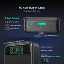 PowerBank Esoulk de 20000mAh con carga rápida de 45W en color negro en Xela Quetzaltenango.