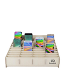 Caja de almacenamiento para celular Boostool con 48 ranuras en Xela, ideal para organizar tus dispositivos.