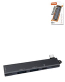 Extensor USB con 3 puertos USB-A y 1 puerto USB-C, ideal para conectar múltiples dispositivos en Quetzaltenango.