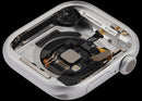 Tapa trasera usada de Apple Watch Series 10, 42mm GPS, carcasa de aluminio plateado.