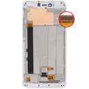 Pantalla blanca para Xiaomi Redmi Note 5A, repuesto de display LCD con marco para reparación de pantalla rota.