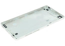 Tapa trasera original Huawei P8 plateada, repuesto para reparación, con detalles de cámara y logo.