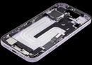 Chasis lavanda OEM Grade C para iPhone 17, con puerto de carga USB-C y piezas pequeñas, usado.