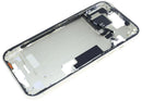 Marco medio OEM amarillo usado para iPhone 15 US A2846, con pequeñas piezas, ideal para reparación.