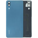 Tapa trasera original Huawei P20 Twilight para reparación, con acabado degradado azul y morado, pieza de repuesto EML-L09, EML-L29.