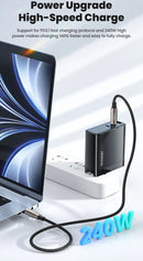 Encuentra en Xela el cable de carga USB C-C Toocki Super Fast Braided con garantía, ideal para cargas rápidas y seguras.