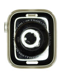 Tapa trasera usada de Apple Watch Series 8 41mm Cellular de aluminio color Starlight para reparación.