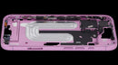 Chasis medio rosa para iPhone 16 A2xxx, estructura de repuesto con botones de encendido y volumen.