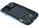 Pantalla LCD de repuesto azul para Samsung Galaxy S3 (i9300), ideal para cambio de display o reparación de pantalla rota.