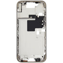 Tapa superior usada de iPhone 16 Pro Max Natural Titanium con small parts, lista para reparación de housing.