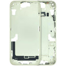 Tapa trasera amarilla para iPhone 15 Plus (A3094, A3095, A3096) con small parts y marco.