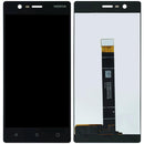 Pantalla LCD original Nokia 3 en color negro, ideal para cambio de display de modelos TA-1020, TA-1027, TA-1032.