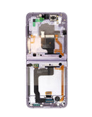Pantalla OLED con marco para Samsung Galaxy Z Flip 4 en color violeta Bora Purple en Quetzaltenango.
