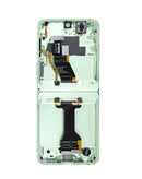 Pantalla OLED verde Galaxy Z Flip 5 con marco, repuesto Aftermarket Pro 120Hz para reparación Samsung.