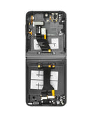 Pantalla OLED negra para Samsung Galaxy Z Flip 5 con marco, versión internacional.