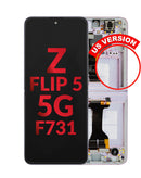Marco completo de pantalla OLED para Galaxy Z Flip 5 en color lavanda, ideal para reparación en Quetzaltenango.