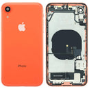 Tapa trasera coral iPhone XR (A1984, A2105, A2106) reacondicionada, repuesto para back housing.