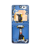 Pantalla OLED azul sombra para Samsung Galaxy Z Flip 7 F766 con marco, calidad bajo PPLCD.