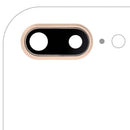 Encuentra lentes de cámara trasera para iPhone 8 Plus en Xela, Quetzaltenango, en paquete de 10 unidades, con soporte y bisel en color dorado.