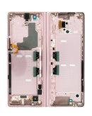 Pantalla OLED Samsung Galaxy Z Fold 2 F916 Mystic Bronze con marco, lista para reparación.