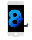 Pantalla LCD para iPhone 8 Plus con placa de metal (Blanco)2