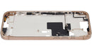Mid-frame housing para iPhone 16 Pro Max US Version color Desert Titanium, incluye botones de encendido y volumen, ideal para reparación.