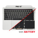 Tapa superior plateada usada para MacBook Pro 13" A2159 (2019) con batería y teclado ANSI US. Repuesto Apple.
