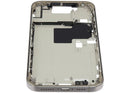 Tapa superior usada de iPhone 16 Pro Max Natural Titanium con small parts, lista para reparación de housing.
