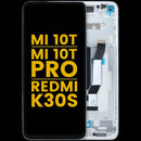Pantalla refurbished azul Aurora con marco para Xiaomi Mi 10T Pro 5G, display de reemplazo.