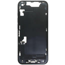 Chasis medio iPhone 16e US Version usado con puerto de carga flex y pequeñas partes, ideal para reparación.