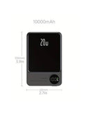 PowerBank inalámbrico magnético con display LED de 10000mAh en color gris disponible en Quetzaltenango.