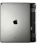 Tapa trasera plateada usada para iPad Pro 12.9 2.ª generación (A1670/A1671) con componentes preinstalados.