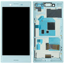 Pantalla original azul Sony Xperia X Compact F5321 con frame para reemplazo de display LCD.