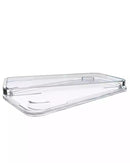 Funda transparente protectora para iPhone 13, 14, 15 Pro Max y Plus, mostrando sus bordes reforzados.