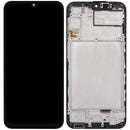 Pantalla incell de repuesto para Samsung Galaxy A24 4G (A245) con marco, lista para reparación.