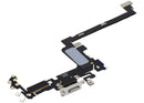 Puerto de carga USB-C plateado para iPhone 17 Pro, usado, listo para reparación y repuesto.