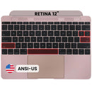 Tapa superior MacBook 12" A1534 (2016-2017) refurbished, teclado ANSI US, color Rose Gold.